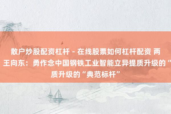 散户炒股配资杠杆 - 在线股票如何杠杆配资 两会好声息丨王向东：勇作念中国钢铁工业智能立异提质升级的“典范标杆”